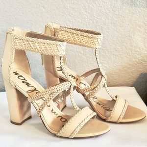 Sam Edelman “Yordana” Gladiator Caged Block Heels - Tan/Beige - Size 10